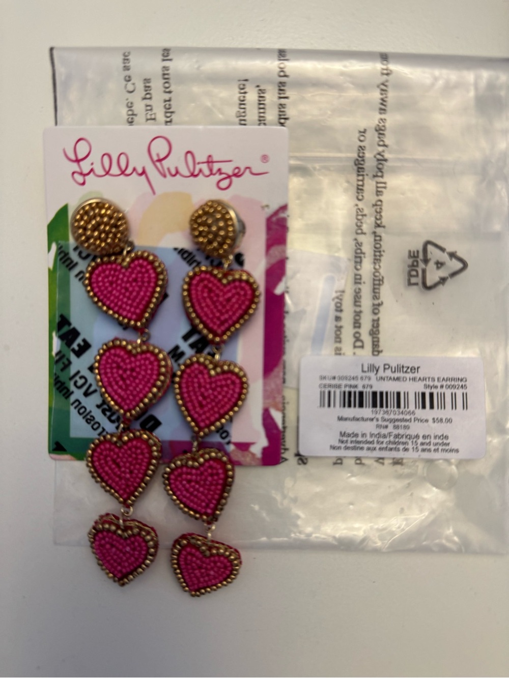 Lilly Pulitzer Untamed Hearts Earrings